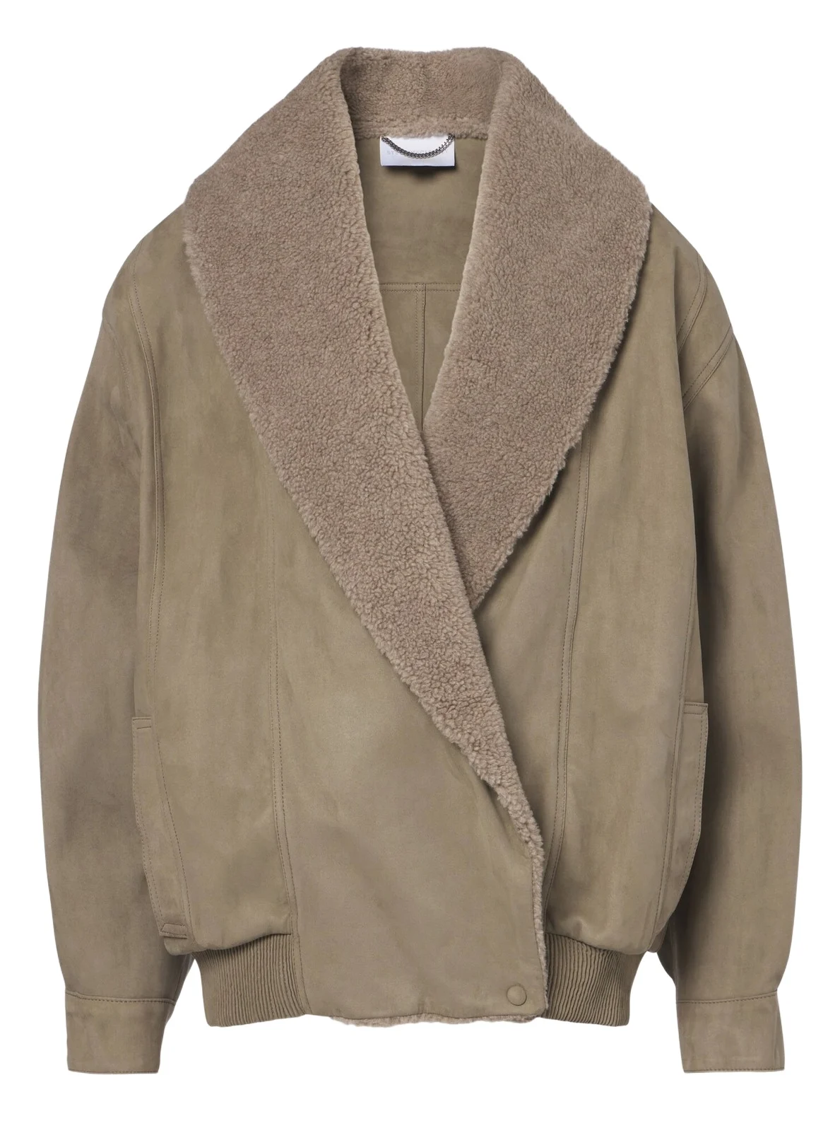 Oversized teddy-trimmed blouson jacket Oversized teddy-trimmed blouson jacket