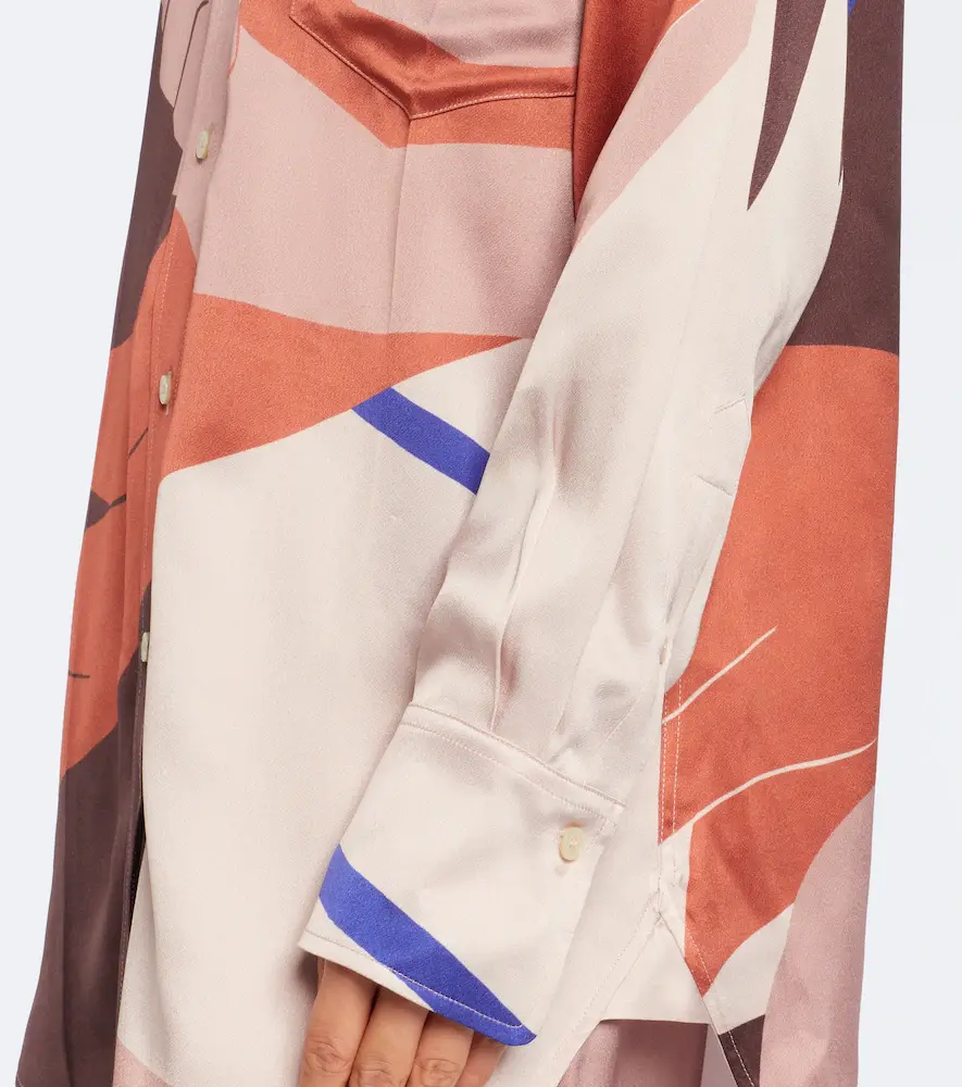 Victoria Beckham Printed crêpe satin shirt | Thumbnail 2