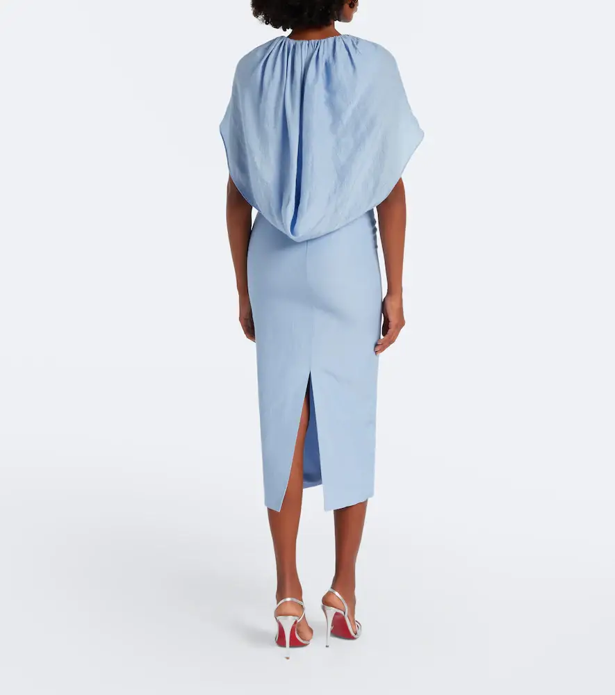 Roland Mouret Belted caped midi dress | Thumbnail 4 Roland Mouret Belted caped midi dress | Thumbnail 4