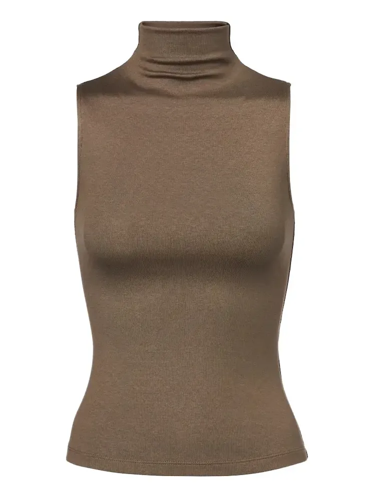 Silk-blend turtleneck top Silk-blend turtleneck top