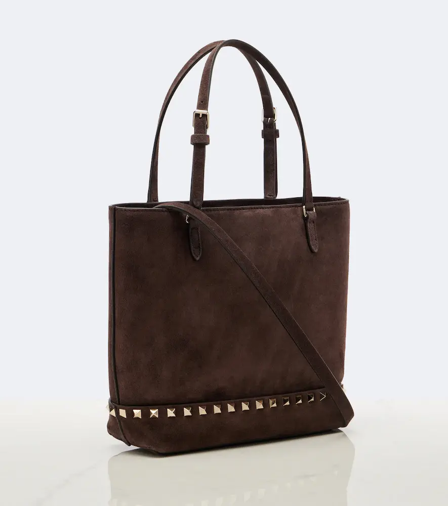 Valentino Garavani Rockstud Small suede top-handle bag | Thumbnail 2