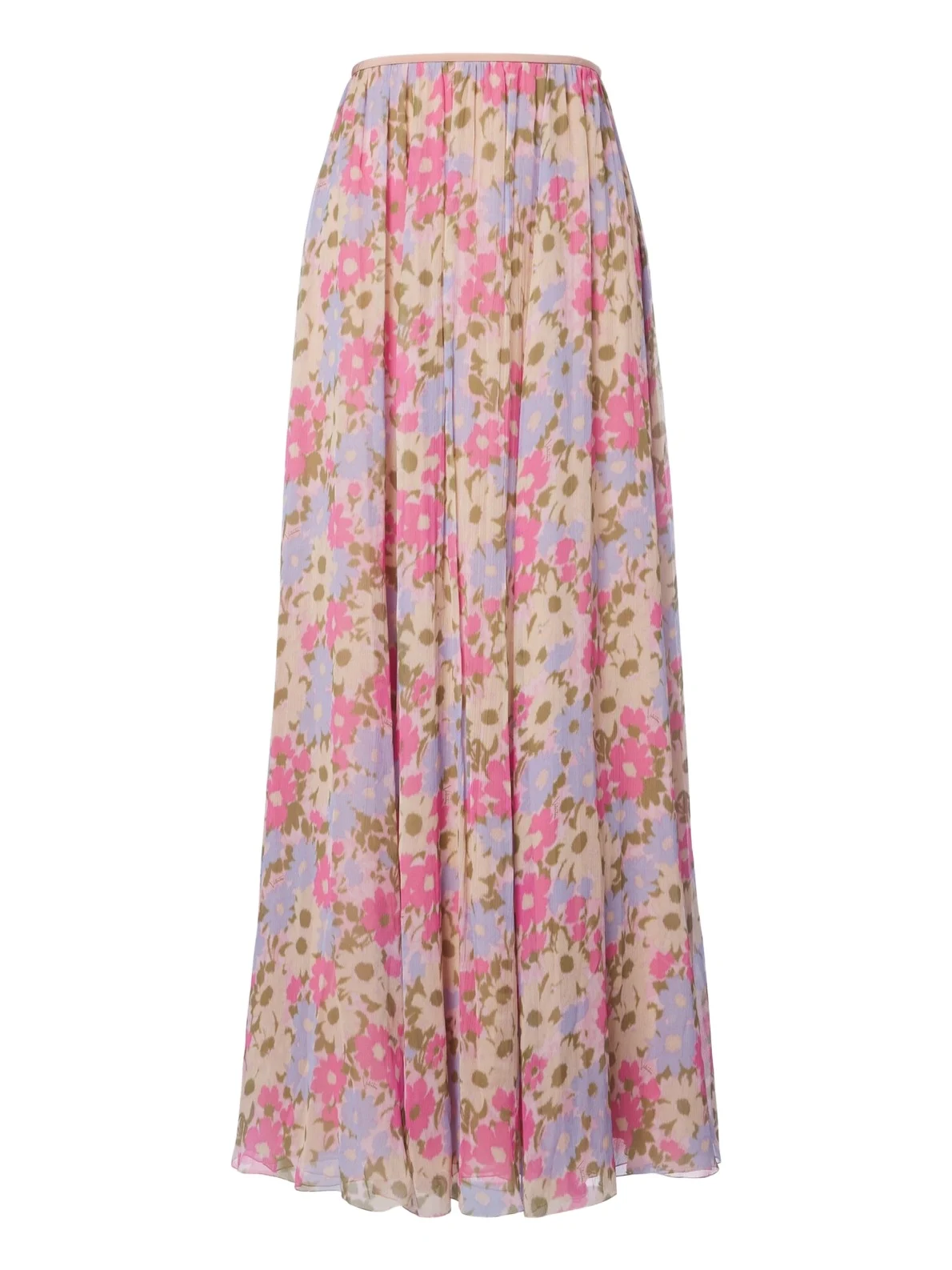 Floral silk crêpe de chine maxi skirt Floral silk crêpe de chine maxi skirt