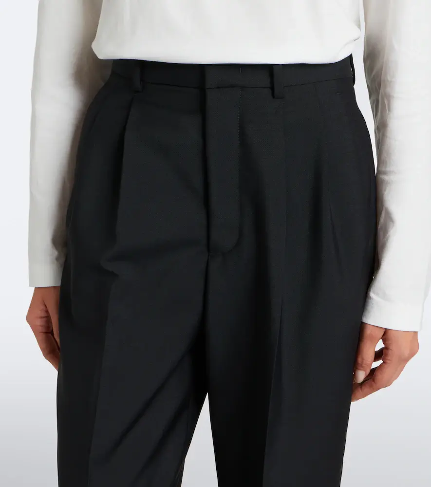 Jil Sander Pleated wool and mohair straight pants | Thumbnail 3 Jil Sander Pleated wool and mohair straight pants | Thumbnail 3