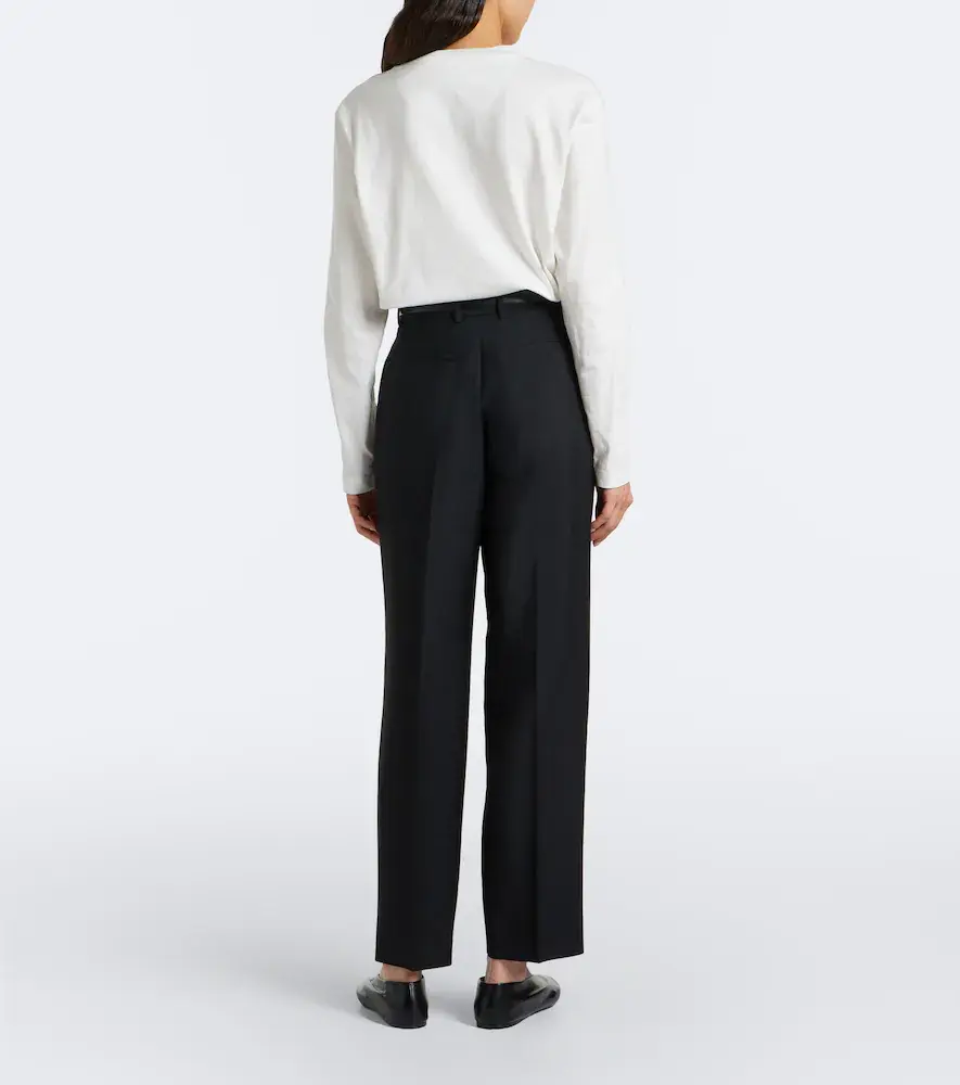 Jil Sander Pleated wool and mohair straight pants | Thumbnail 5 Jil Sander Pleated wool and mohair straight pants | Thumbnail 5