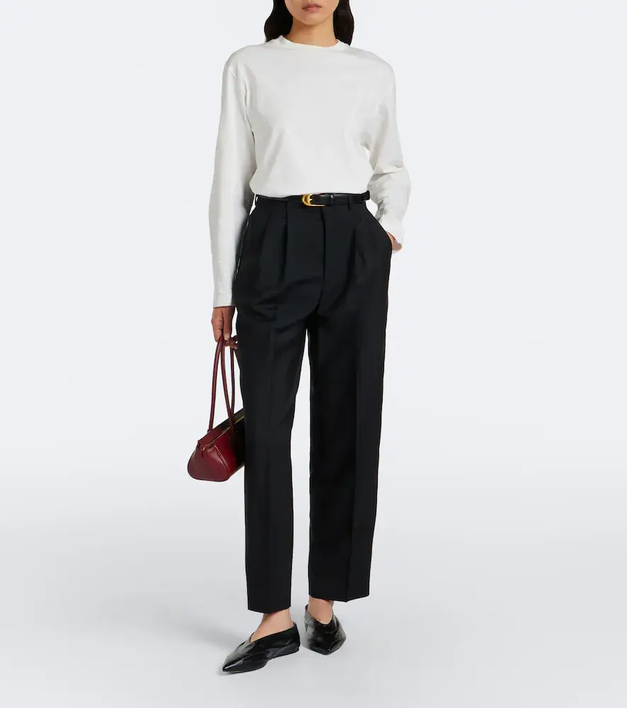 Jil Sander Pleated wool and mohair straight pants | Thumbnail 6 Jil Sander Pleated wool and mohair straight pants | Thumbnail 6