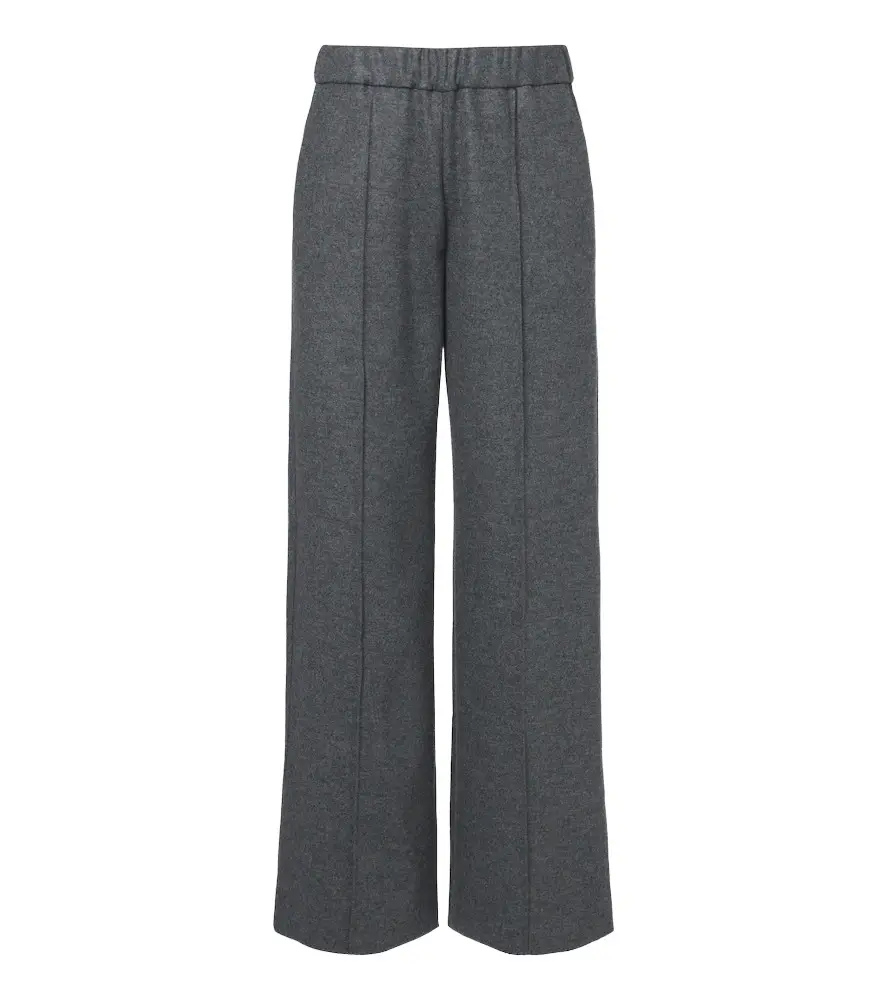 Wool wide-leg pants
