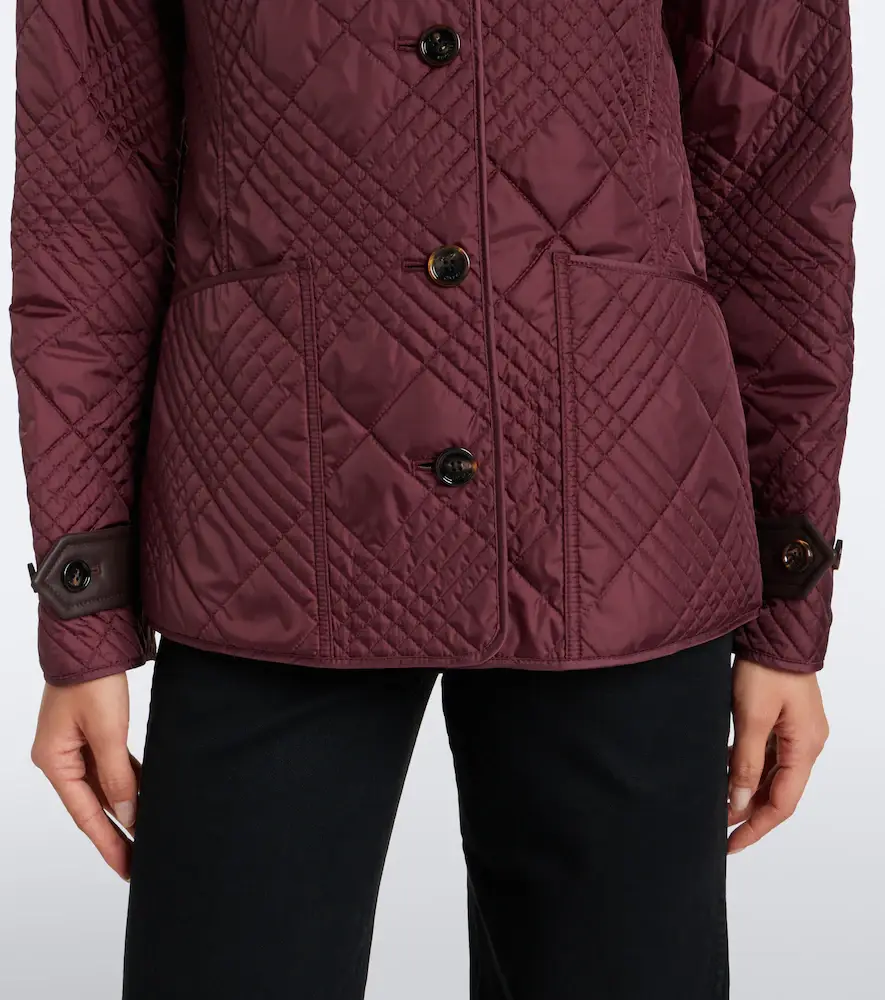 Burberry Fernleigh leather-trimmed quilted jacket | Thumbnail 2 Burberry Fernleigh leather-trimmed quilted jacket | Thumbnail 2
