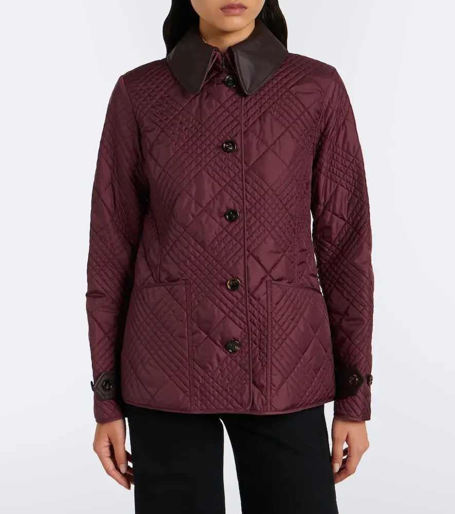 Burberry Fernleigh leather-trimmed quilted jacket | Thumbnail 3 Burberry Fernleigh leather-trimmed quilted jacket | Thumbnail 3