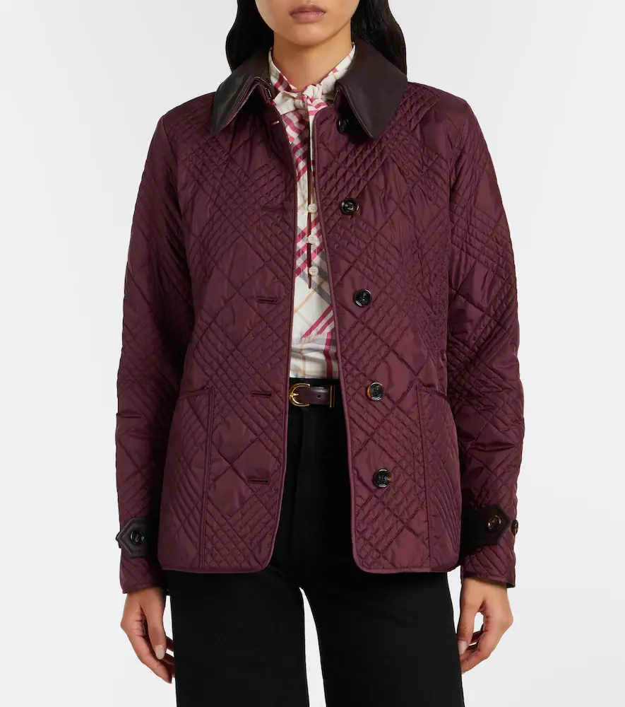 Burberry Fernleigh leather-trimmed quilted jacket | Thumbnail 4 Burberry Fernleigh leather-trimmed quilted jacket | Thumbnail 4