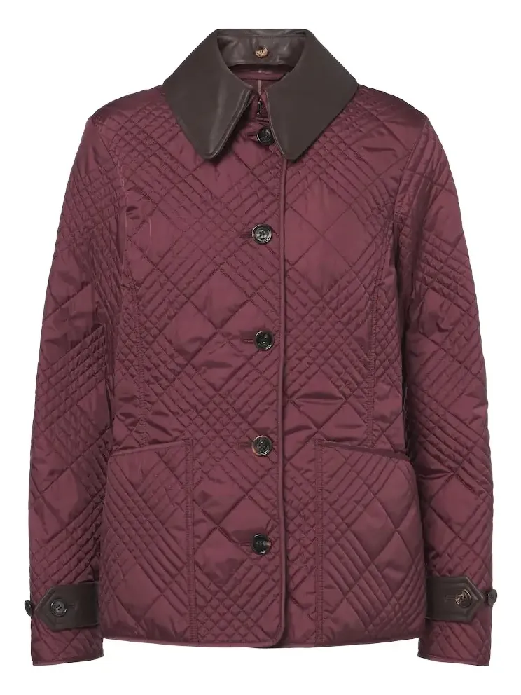 Fernleigh leather-trimmed quilted jacket Fernleigh leather-trimmed quilted jacket
