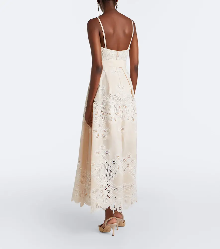 Elie Saab Belted embroidered gathered midi dress | Thumbnail 2 Elie Saab Belted embroidered gathered midi dress | Thumbnail 2