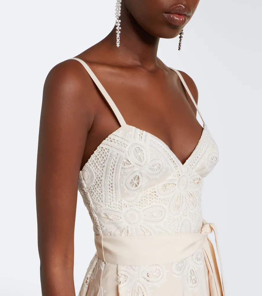 Elie Saab Belted embroidered gathered midi dress | Thumbnail 3 Elie Saab Belted embroidered gathered midi dress | Thumbnail 3
