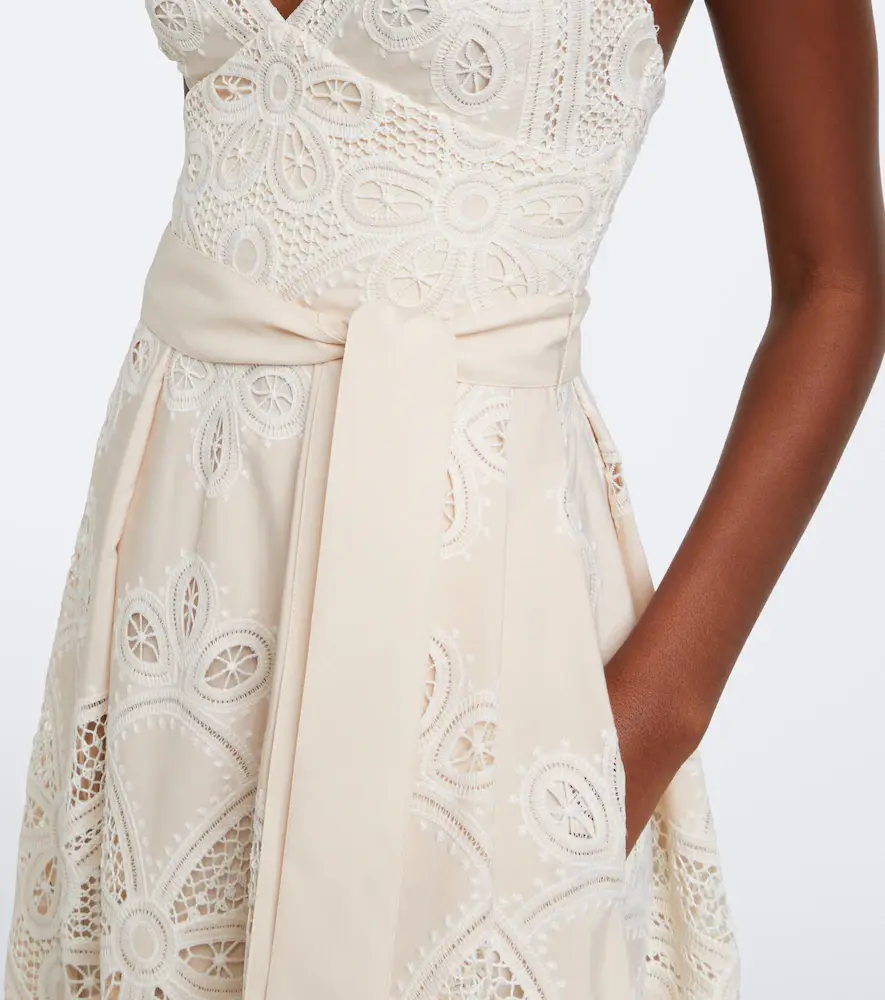 Elie Saab Belted embroidered gathered midi dress | Thumbnail 4 Elie Saab Belted embroidered gathered midi dress | Thumbnail 4