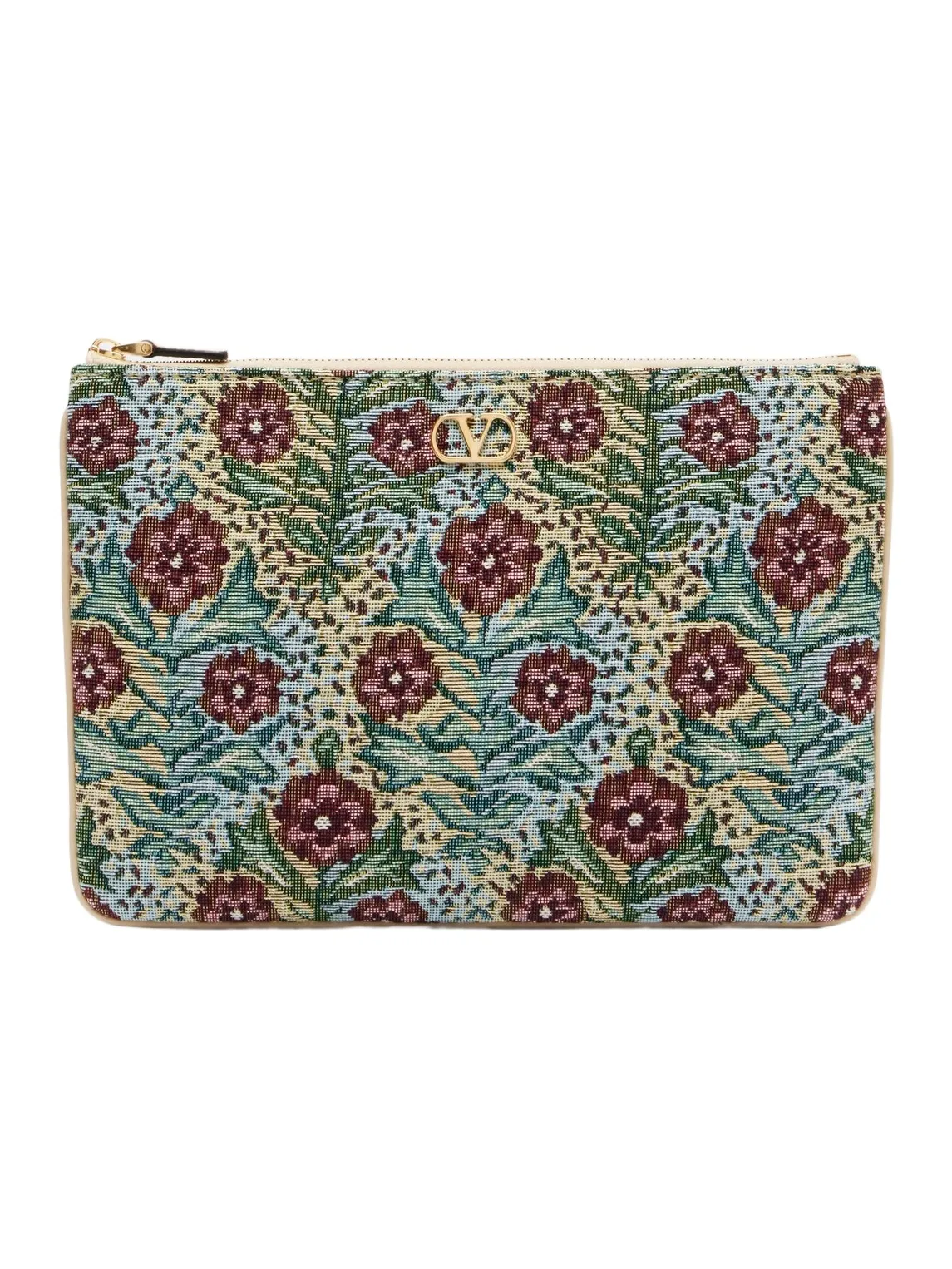 VLogo floral jacquard pouch VLogo floral jacquard pouch
