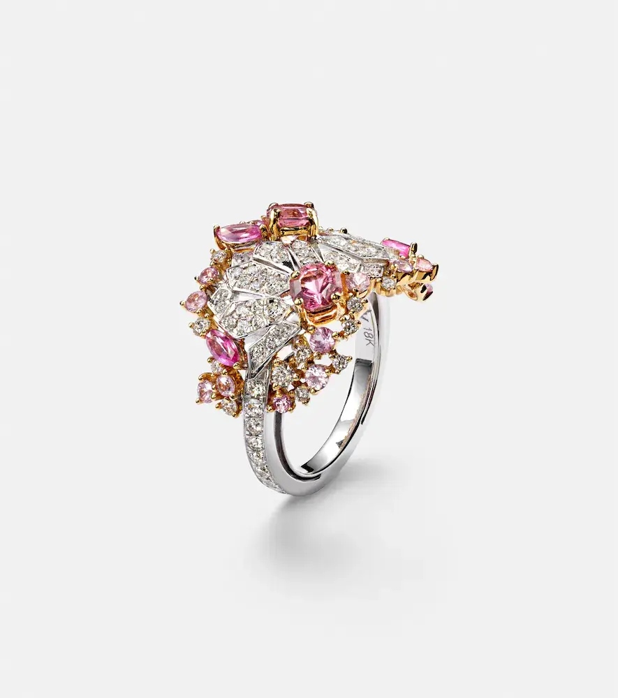 Ananya Magnificent Jewels Volume 2 18kt white and rose gold pinky ring with gemstones | Thumbnail 2 Ananya Magnificent Jewels Volume 2 18kt white and rose gold pinky ring with gemstones | Thumbnail 2