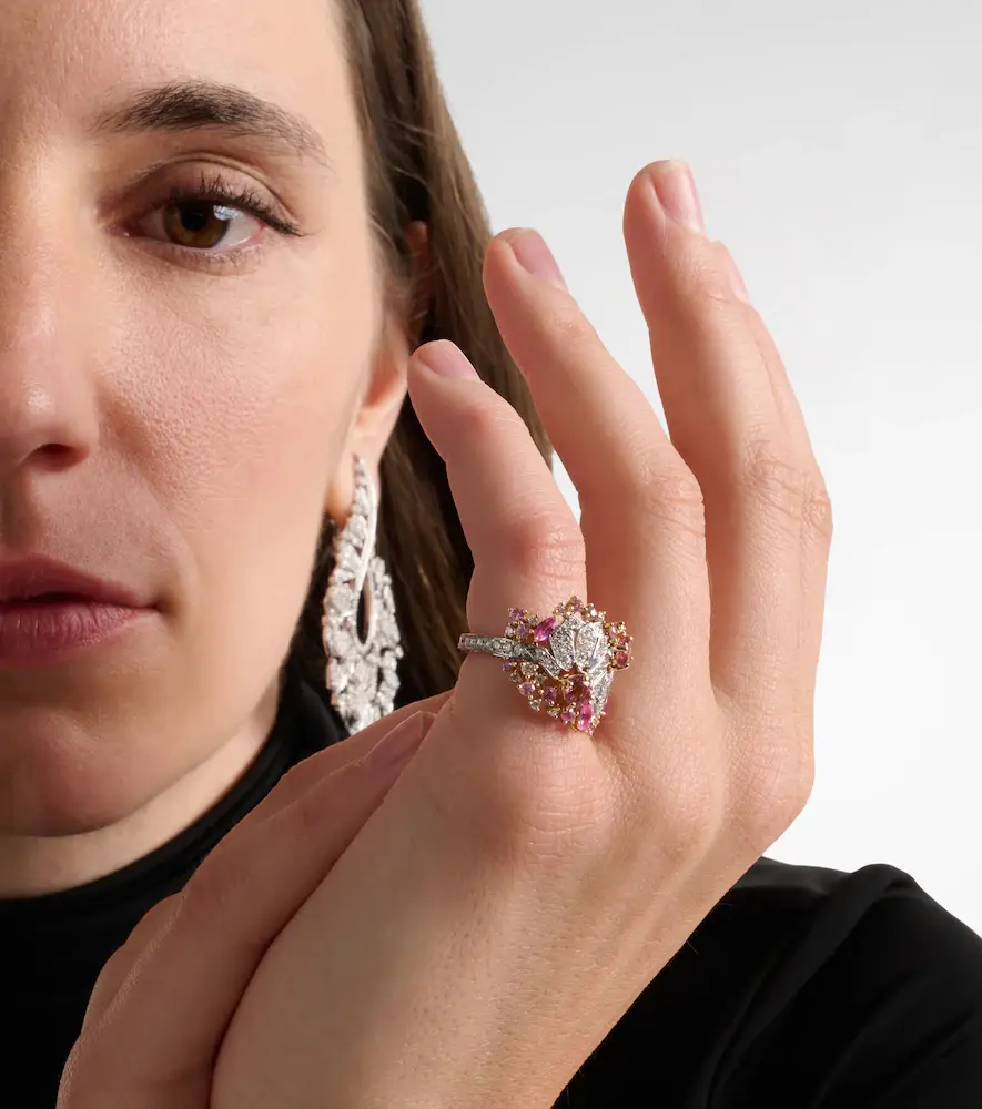 Ananya Magnificent Jewels Volume 2 18kt white and rose gold pinky ring with gemstones | Thumbnail 3 Ananya Magnificent Jewels Volume 2 18kt white and rose gold pinky ring with gemstones | Thumbnail 3
