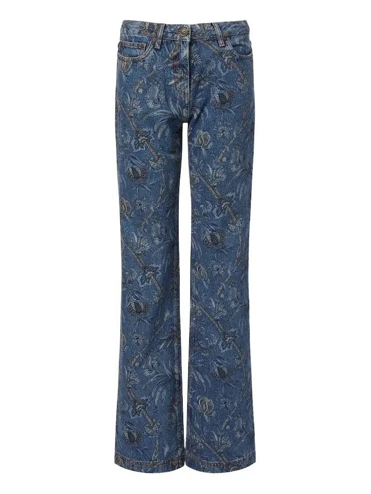 Printed wide-leg jeans Printed wide-leg jeans