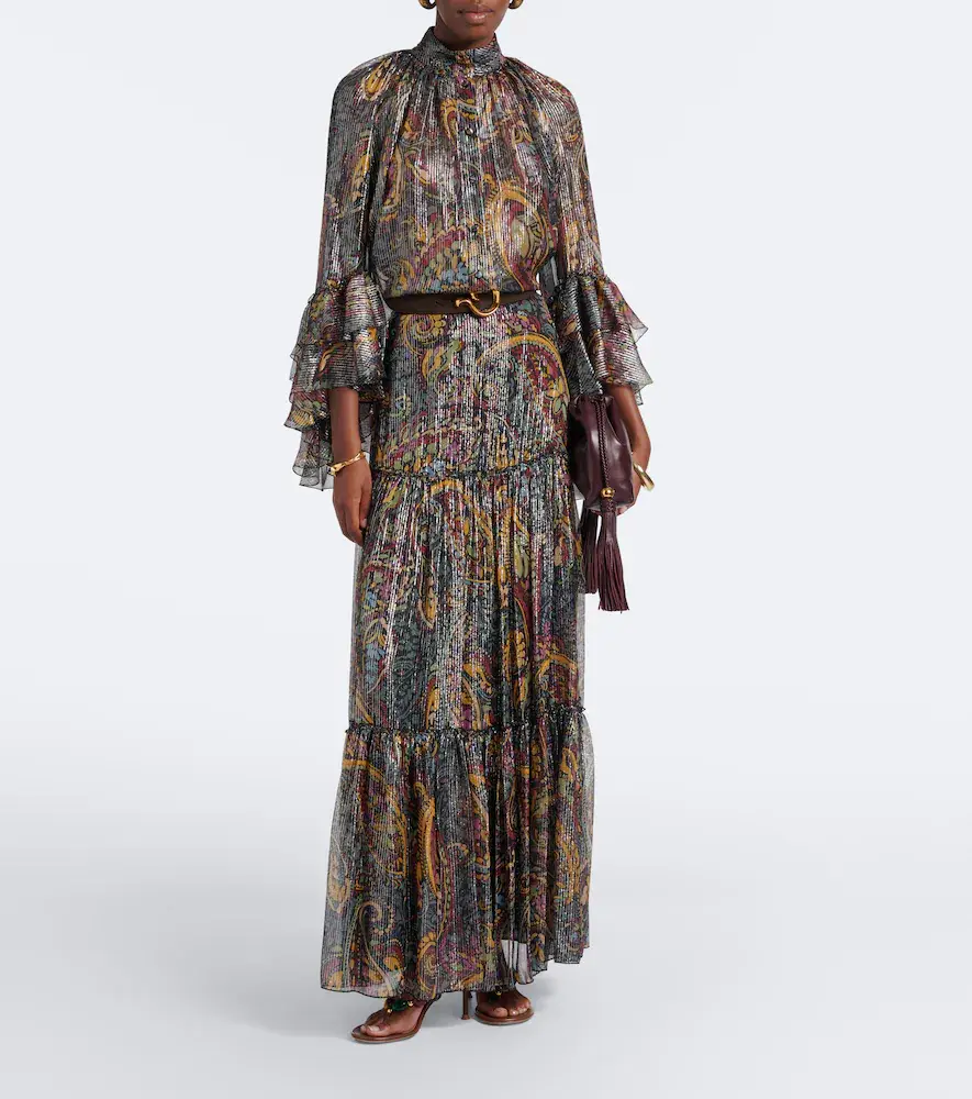 Etro Paisley silk-blend lamé blouse | Thumbnail 4 Etro Paisley silk-blend lamé blouse | Thumbnail 4