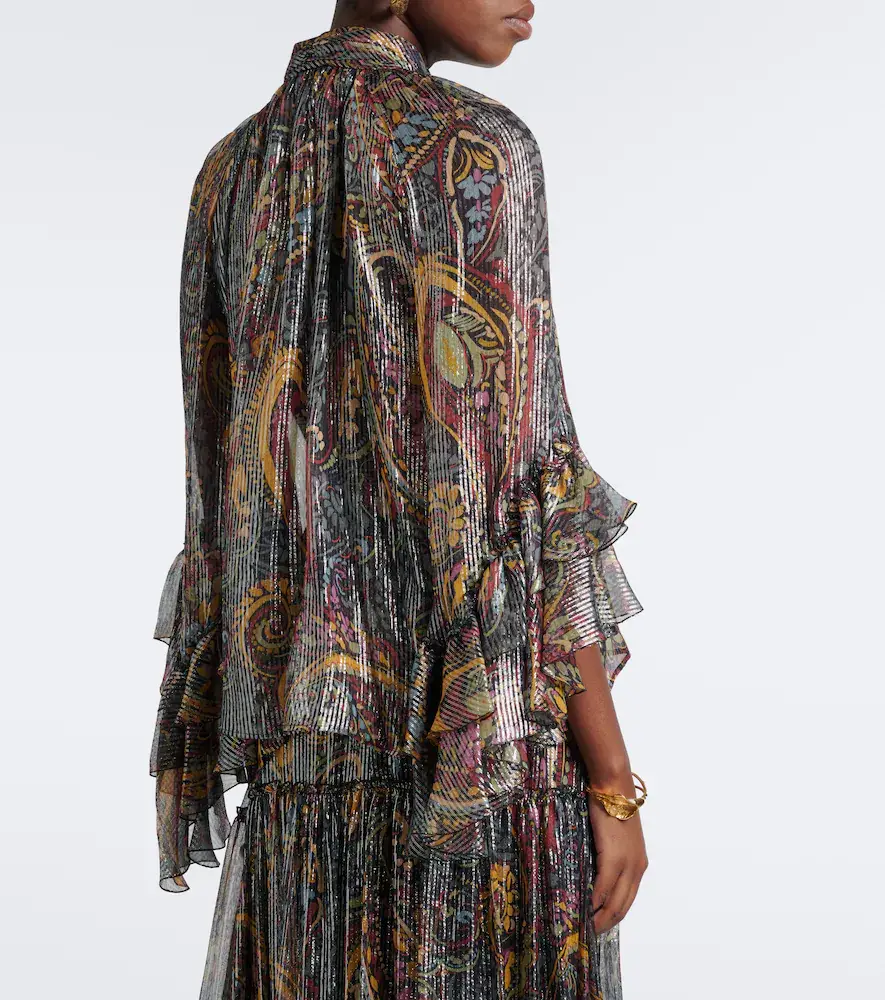 Etro Paisley silk-blend lamé blouse | Thumbnail 5 Etro Paisley silk-blend lamé blouse | Thumbnail 5