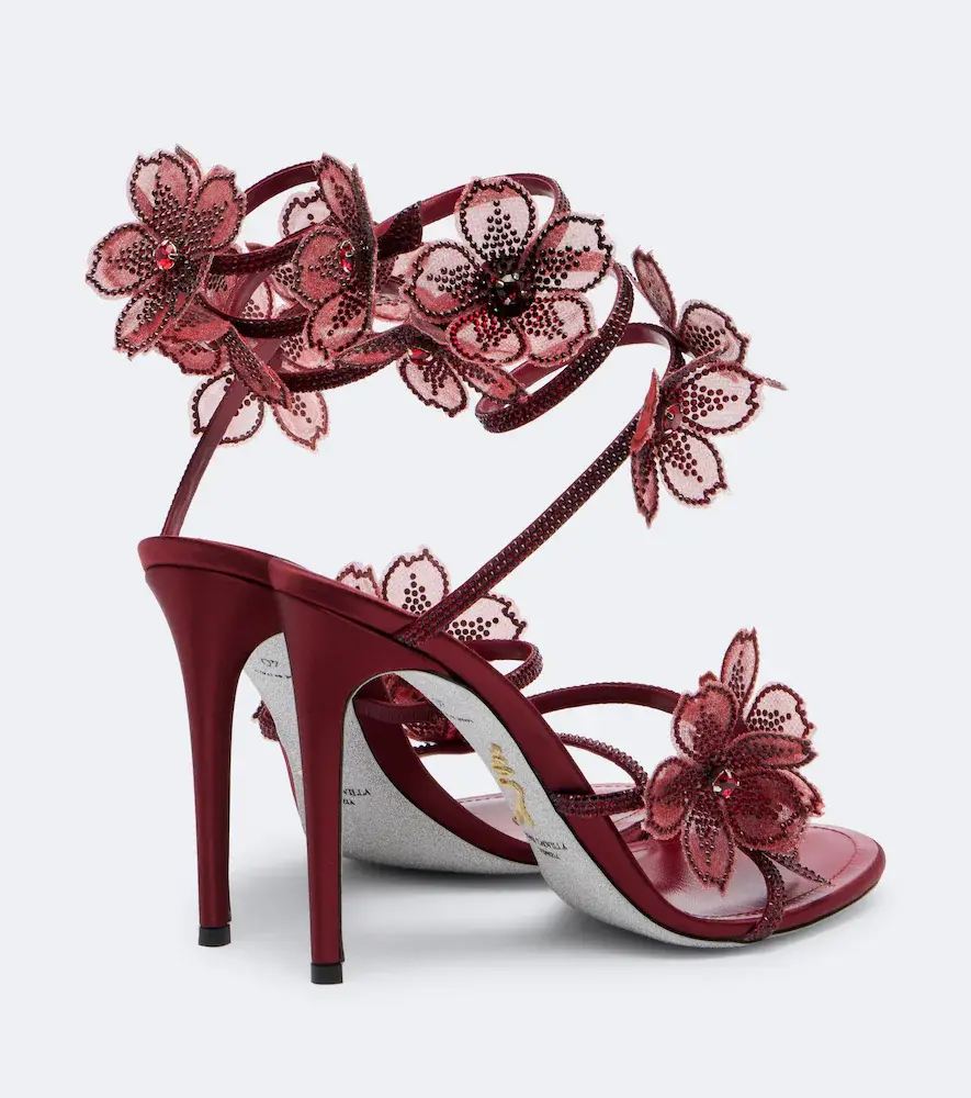 René Caovilla Floriane floral-appliqué embellished sandals | Thumbnail 3 René Caovilla Floriane floral-appliqué embellished sandals | Thumbnail 3