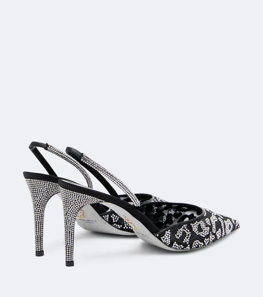 René Caovilla Embellished mesh slingback pumps | Thumbnail 2 René Caovilla Embellished mesh slingback pumps | Thumbnail 2