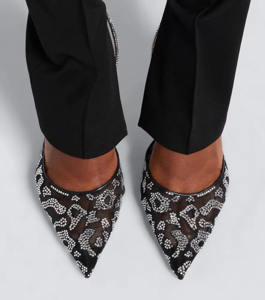 René Caovilla Embellished mesh slingback pumps | Thumbnail 6 René Caovilla Embellished mesh slingback pumps | Thumbnail 6
