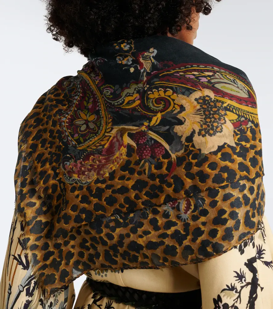 Etro Printed modal and cashmere scarf | Thumbnail 5 Etro Printed modal and cashmere scarf | Thumbnail 5