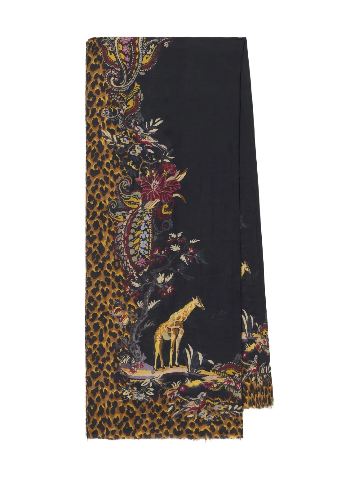 Printed modal and cashmere scarf Printed modal and cashmere scarf