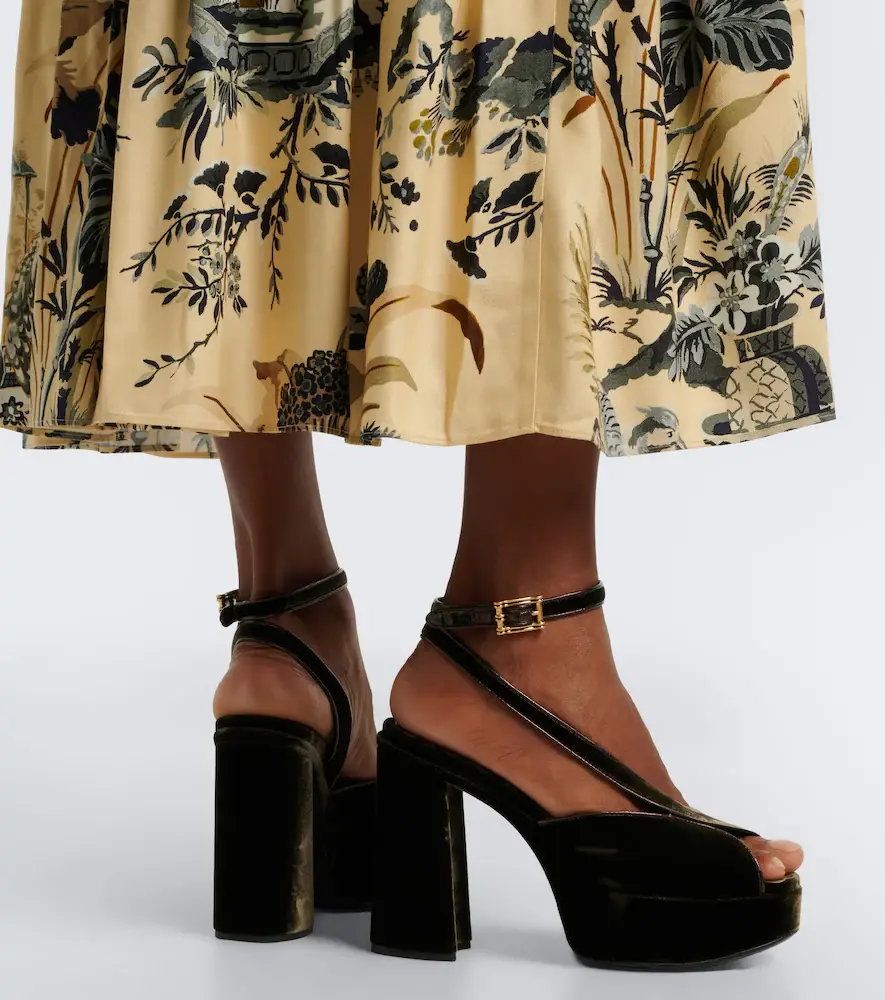 Etro Velvet platform sandals | Thumbnail 5 Etro Velvet platform sandals | Thumbnail 5