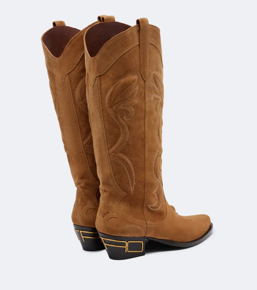 Etro Logo suede cowboy boots | Thumbnail 2 Etro Logo suede cowboy boots | Thumbnail 2