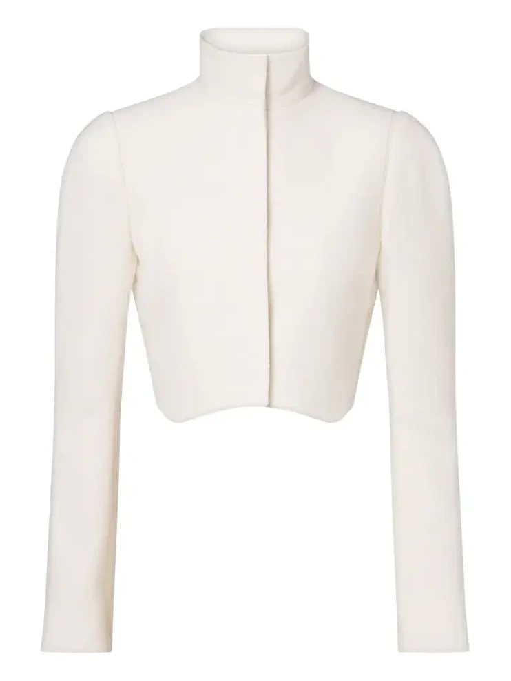 Alaïa Cropped wool crêpe jacket Alaïa Cropped wool crêpe jacket
