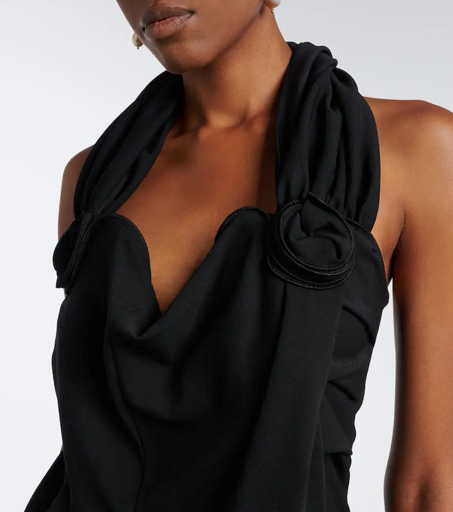 Magda Butrym Floral-appliqué wool-blend gown | Thumbnail 4 Magda Butrym Floral-appliqué wool-blend gown | Thumbnail 4