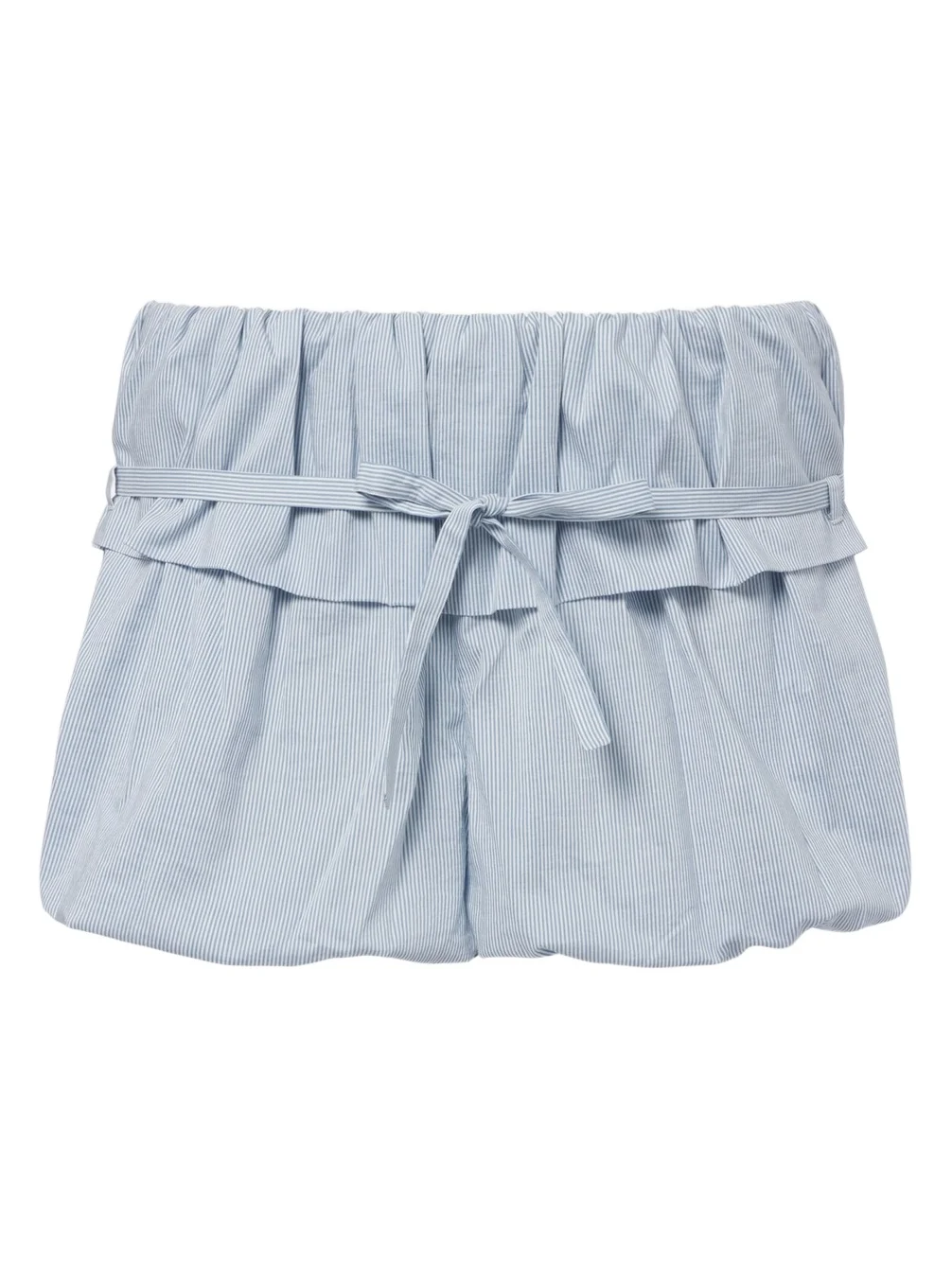 Magda Butrym Belted striped cotton and silk shorts