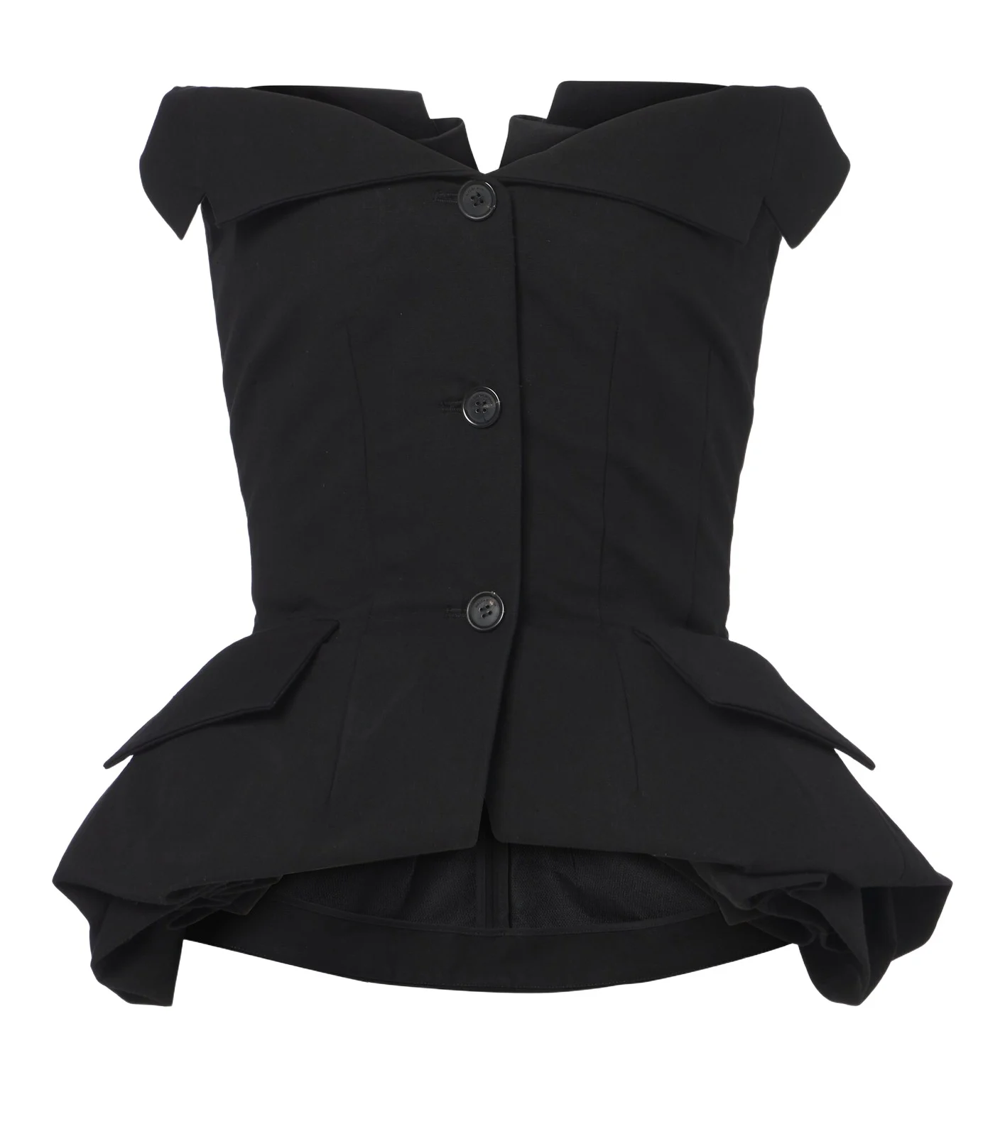 Peplum cotton bustier top Peplum cotton bustier top