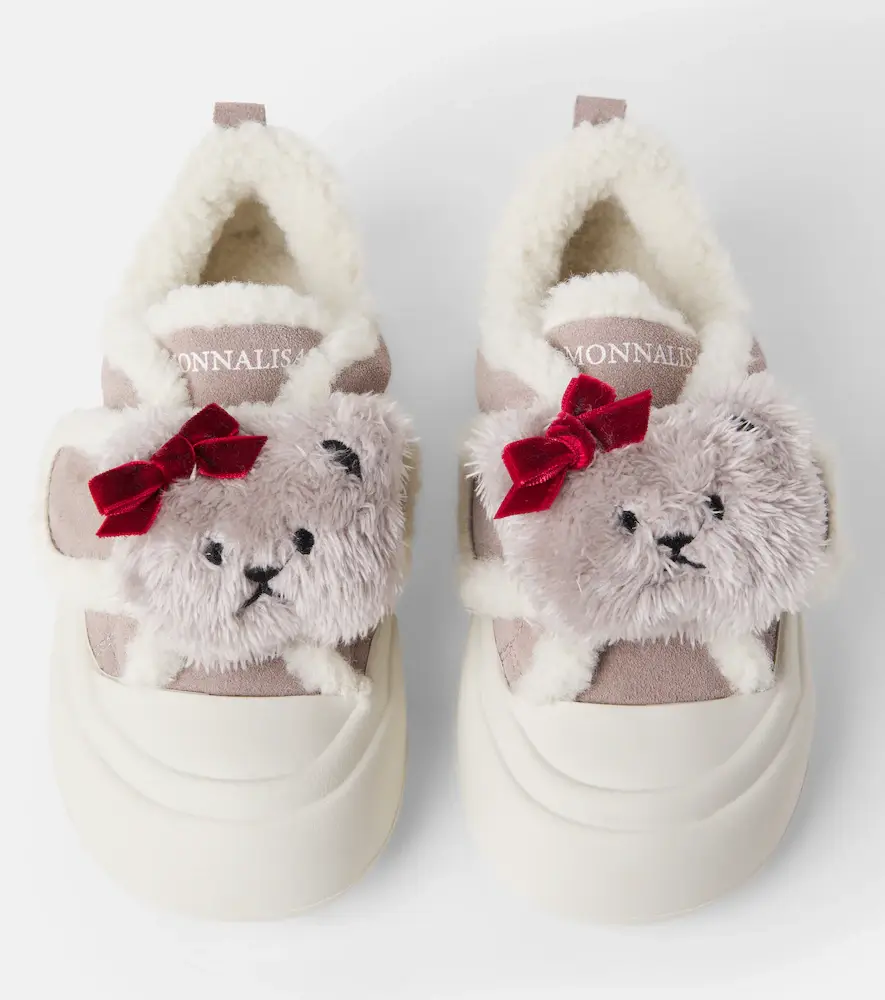 MONNALISA Bow-detail suede sneakers | Thumbnail 2