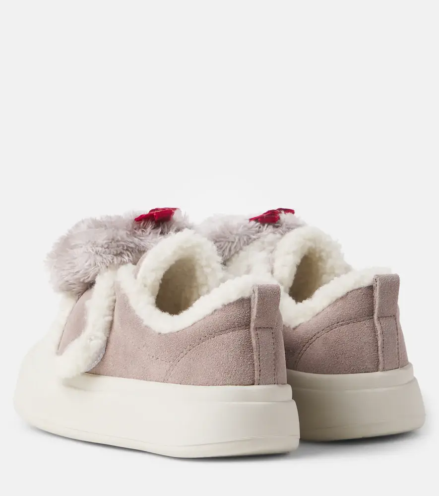 MONNALISA Bow-detail suede sneakers | Thumbnail 4
