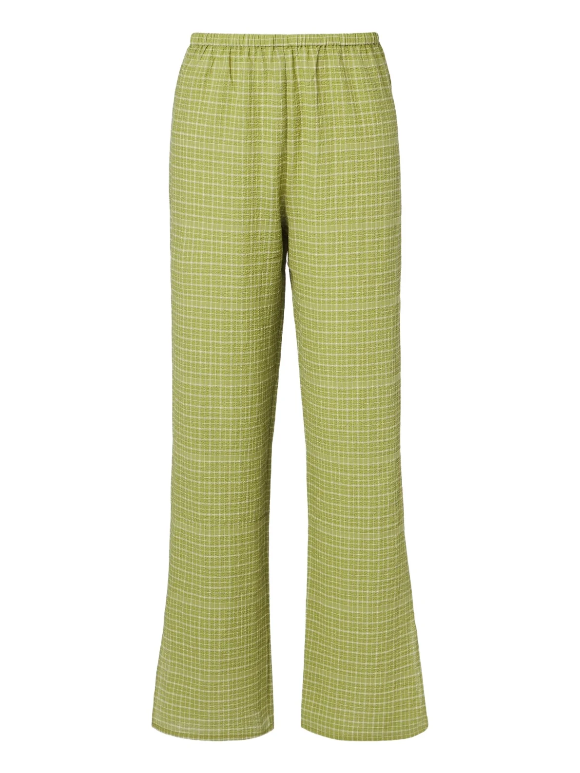 Loreto checked cotton wide-leg pants