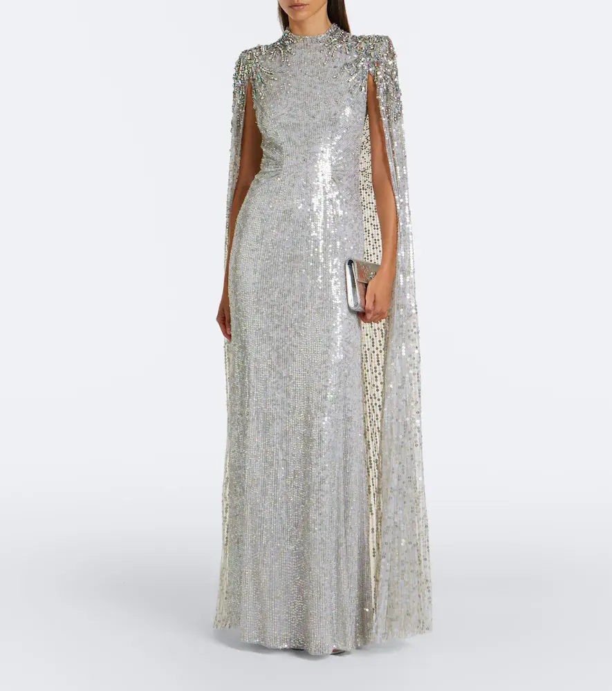 Jenny Packham Dakota embellished caped gown | Thumbnail 2 Jenny Packham Dakota embellished caped gown | Thumbnail 2