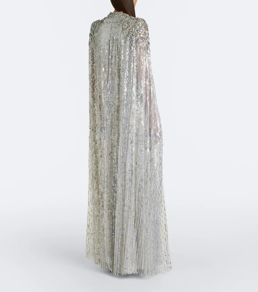 Jenny Packham Dakota embellished caped gown | Thumbnail 3 Jenny Packham Dakota embellished caped gown | Thumbnail 3