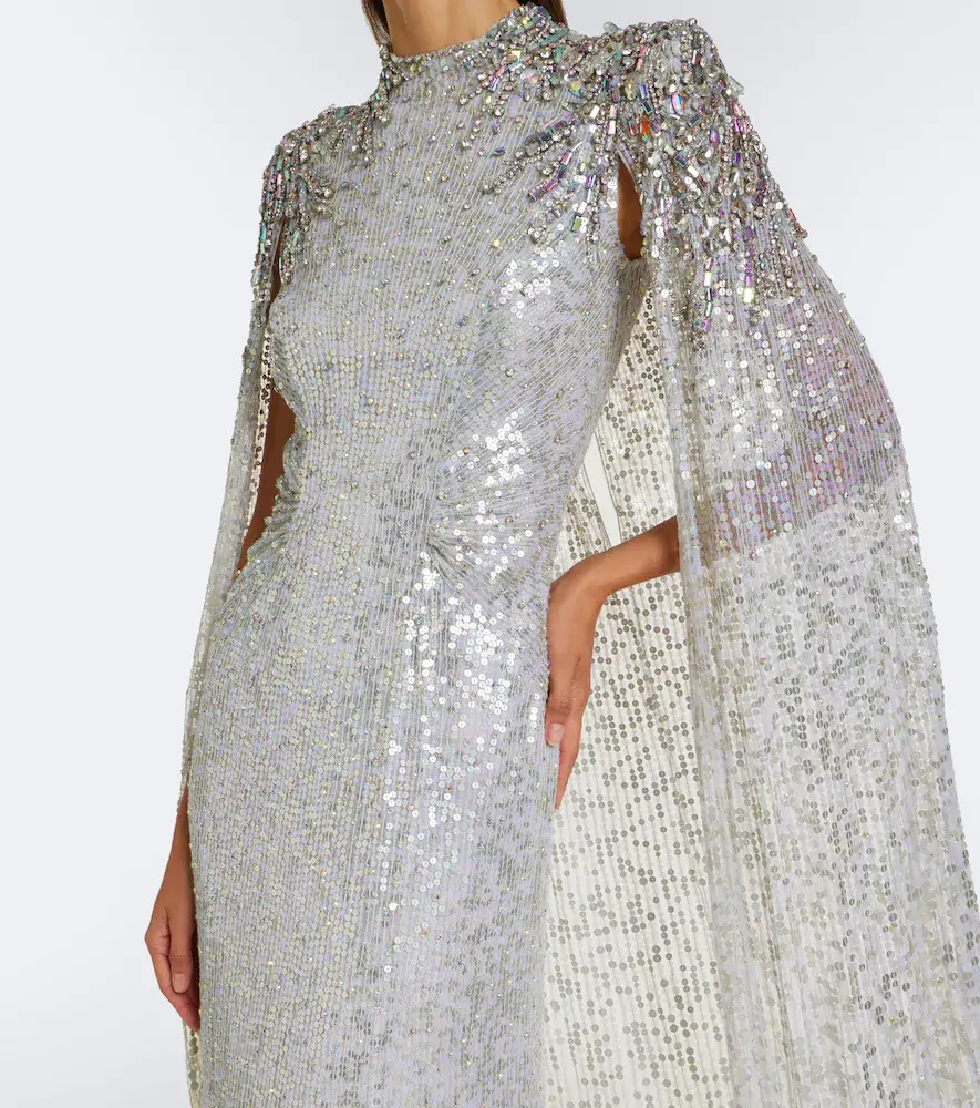 Jenny Packham Dakota embellished caped gown | Thumbnail 5 Jenny Packham Dakota embellished caped gown | Thumbnail 5