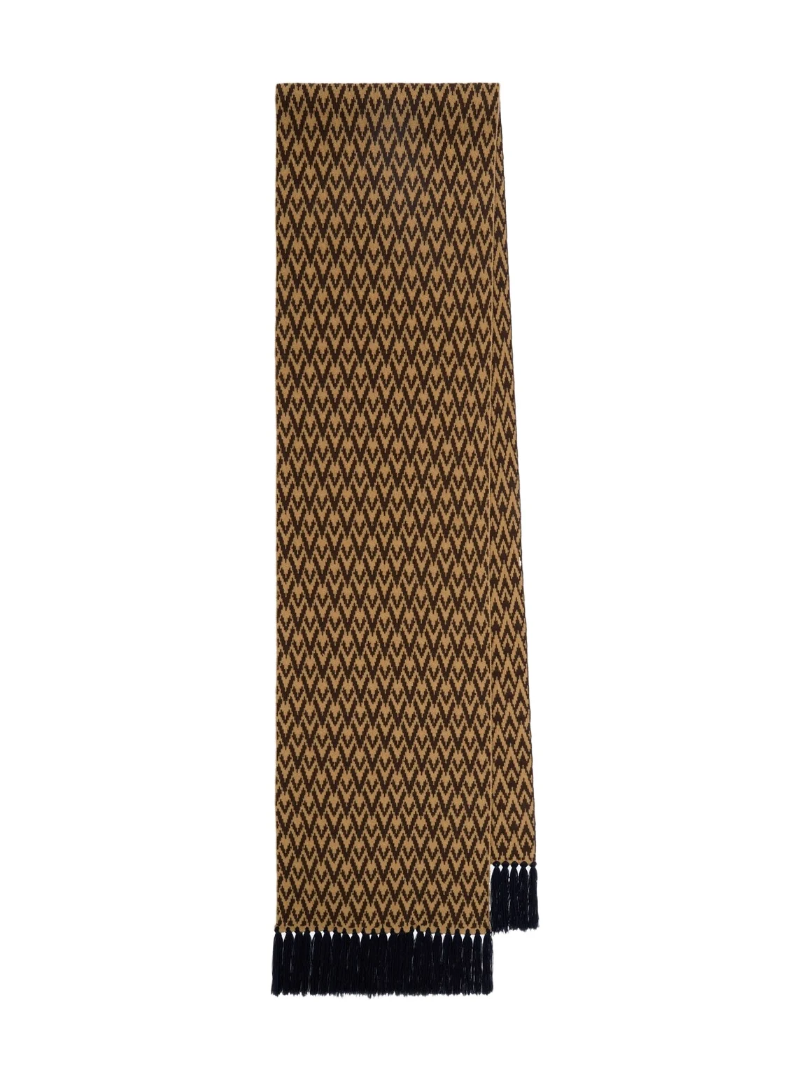 Toute La V virgin jacquard wool scarf