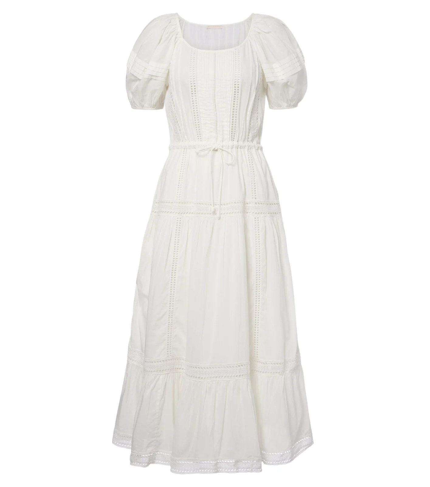 Ulla Johnson Isolde embroidered tiered cotton midi dress