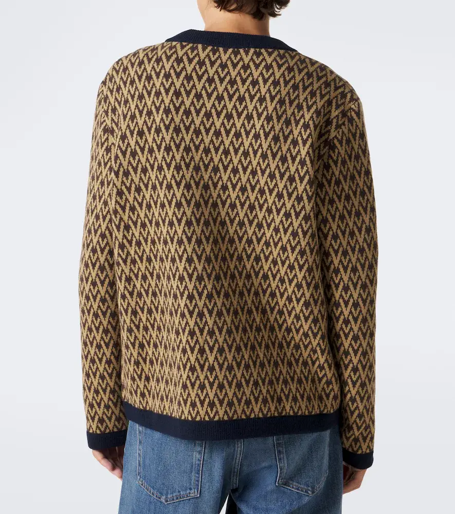 Valentino Garavani Toute La V jacquard virgin wool cardigan | Thumbnail 6