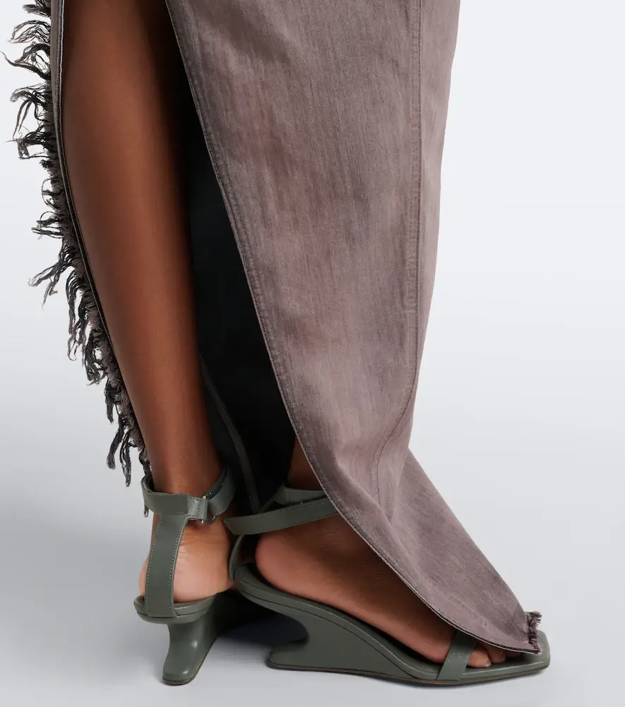 Rick Owens Distressed denim bustier gown | Thumbnail 4 Rick Owens Distressed denim bustier gown | Thumbnail 4