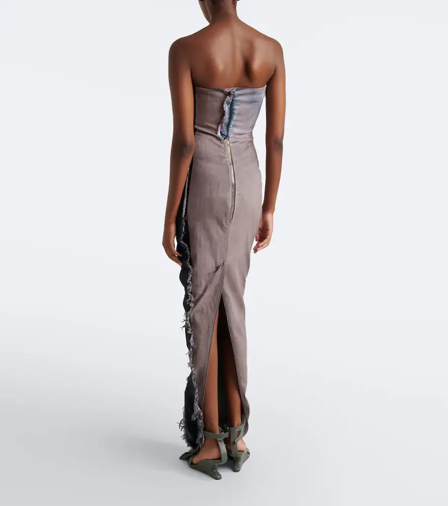 Rick Owens Distressed denim bustier gown | Thumbnail 5 Rick Owens Distressed denim bustier gown | Thumbnail 5