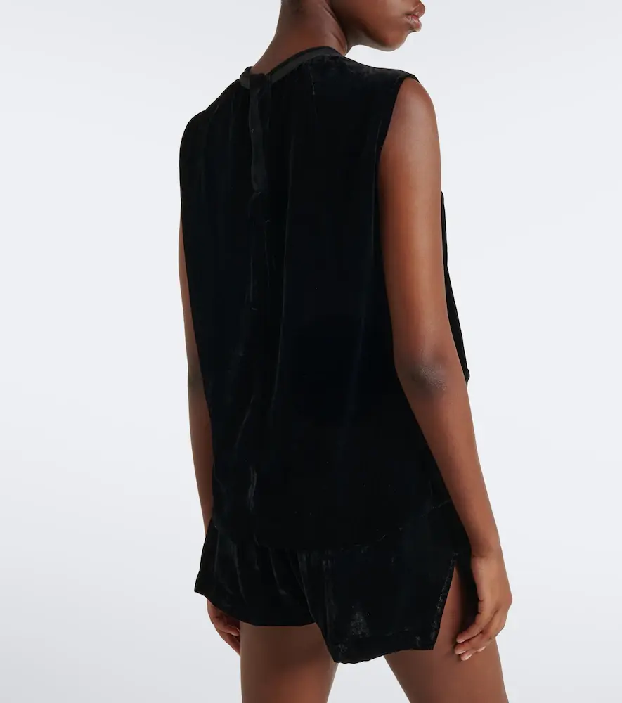 Rick Owens Draped velvet top | Thumbnail 2 Rick Owens Draped velvet top | Thumbnail 2