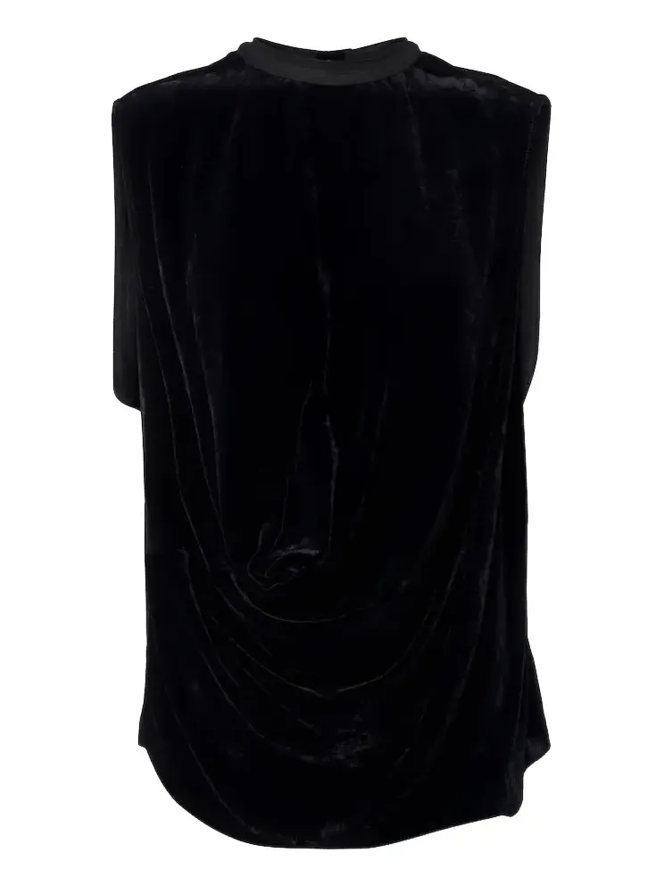 Draped velvet top