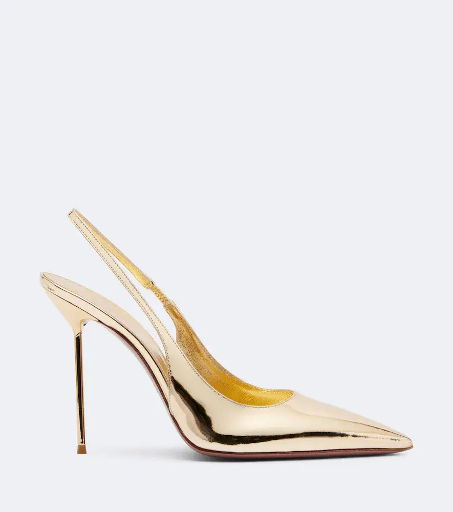 Paris Texas Lidia metallic leather slingback pumps | Thumbnail 2 Paris Texas Lidia metallic leather slingback pumps | Thumbnail 2