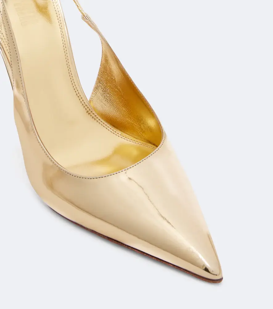 Paris Texas Lidia metallic leather slingback pumps | Thumbnail 3 Paris Texas Lidia metallic leather slingback pumps | Thumbnail 3