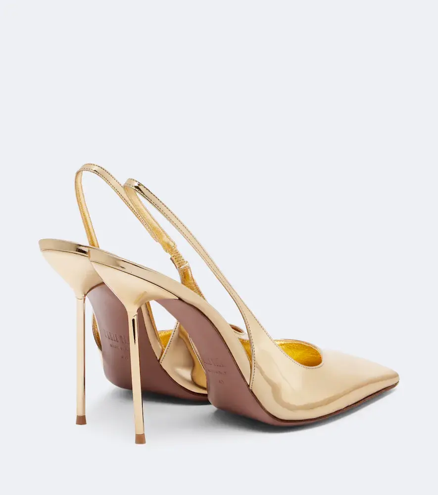 Paris Texas Lidia metallic leather slingback pumps | Thumbnail 4 Paris Texas Lidia metallic leather slingback pumps | Thumbnail 4